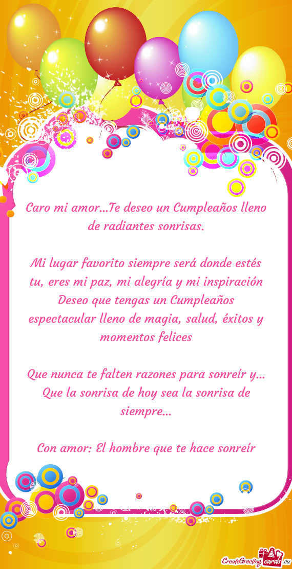 Mi lugar favorito siempre será donde estés tu, eres mi paz, mi alegría y mi inspiración