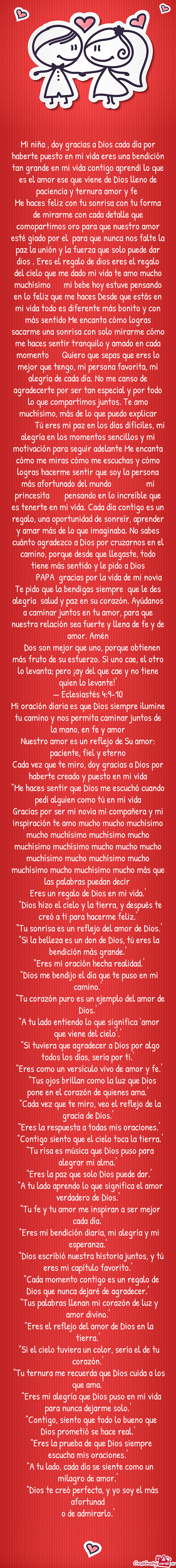 Mi niña , doy gracias a Dios cada día por haberte puesto en mi vida eres una bendición tan grande
