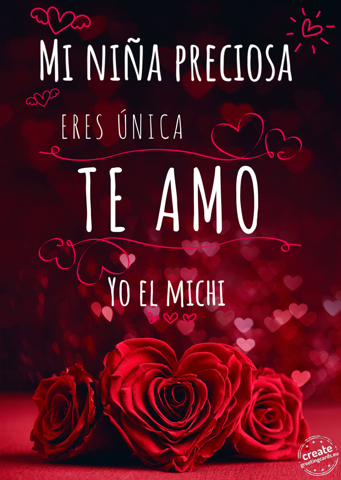 Mi niña preciosa Yo el michi