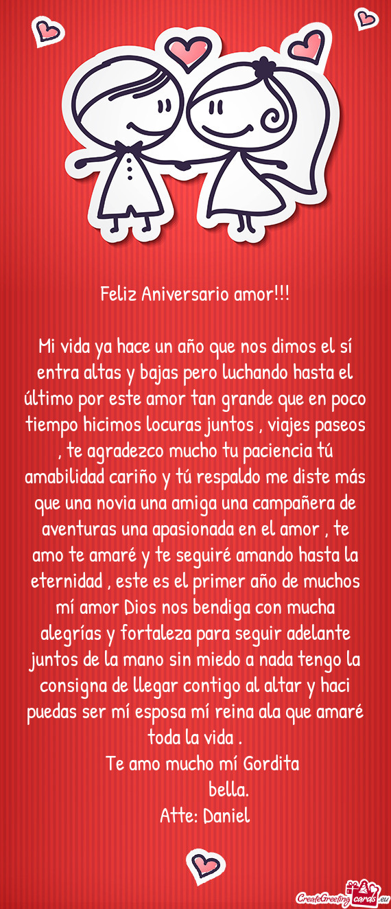 Mi vida ya hace un año que nos dimos el sí entra altas y bajas pero luchando hasta el último por