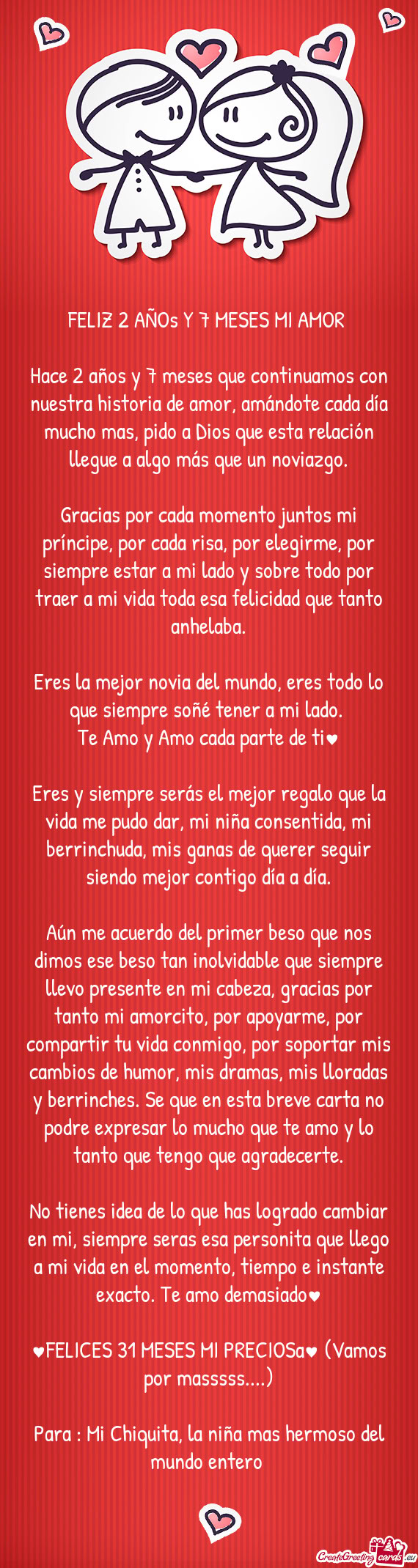 Mis ganas de querer seguir siendo mejor contigo día a día