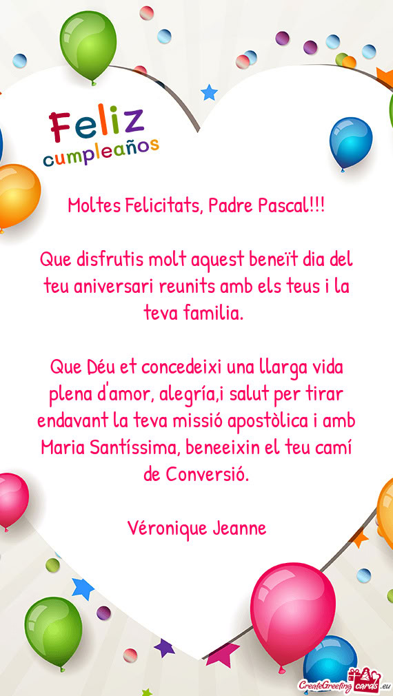 Moltes Felicitats, Padre Pascal