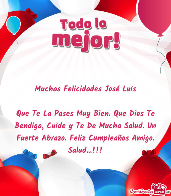 Mpleaños Amigo. Salud