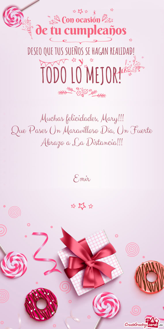Muchas felicidades, Mary