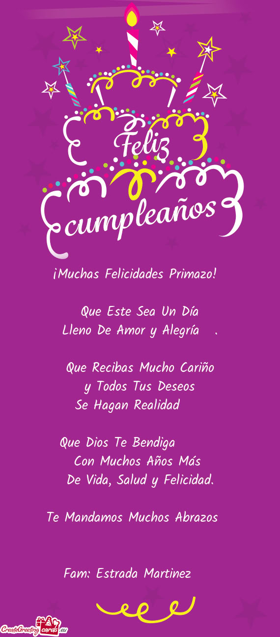 ¡Muchas Felicidades Primazo!🥳