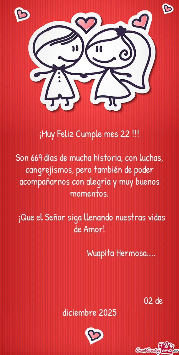 ¡Muy Feliz Cumple mes 22