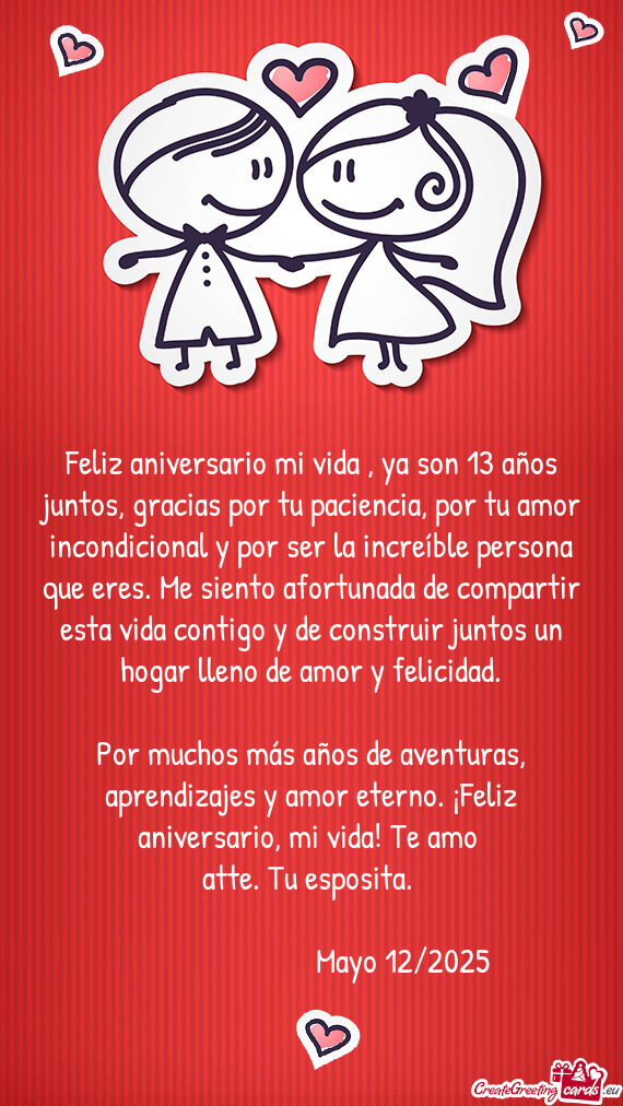 Nal y por ser la increíble persona que eres. Me siento afortunada de compartir esta vida contigo y