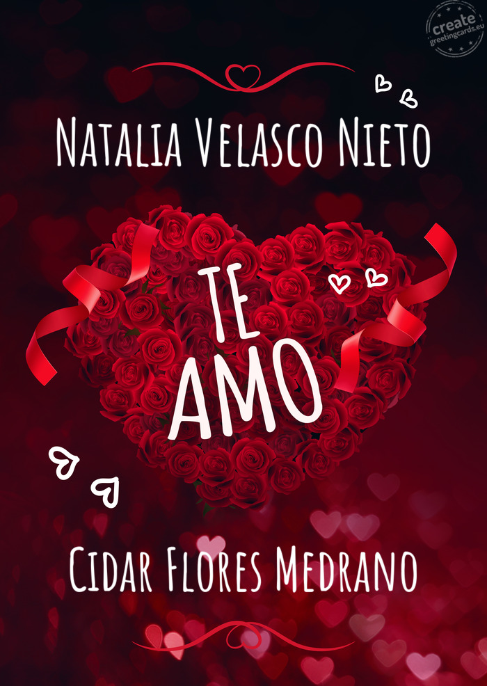 Natalia Velasco Nieto te amo Cidar Flores Medrano