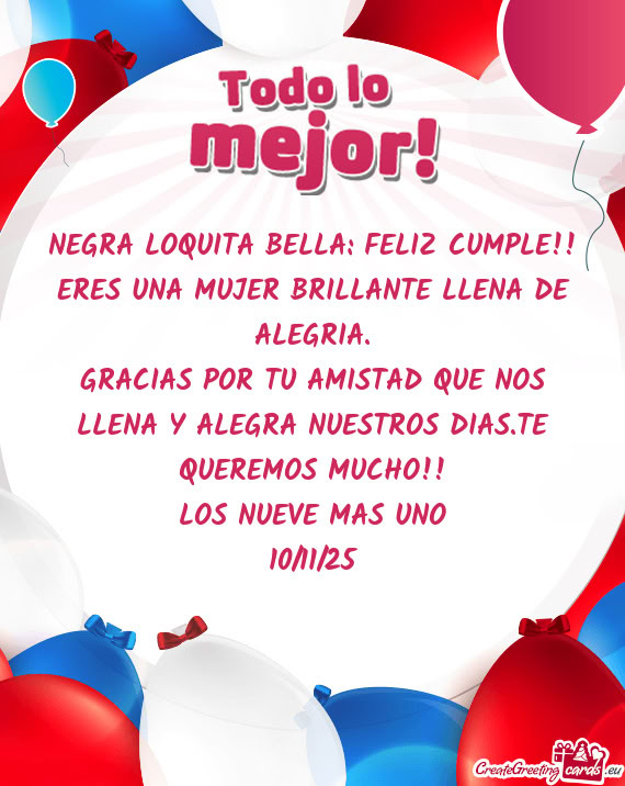 NEGRA LOQUITA BELLA: FELIZ CUMPLE