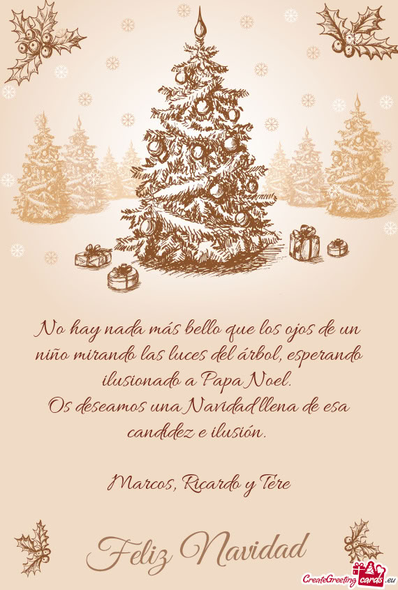 No hay nada más bello que los ojos de un niño mirando las luces del árbol, esperando ilusionado a