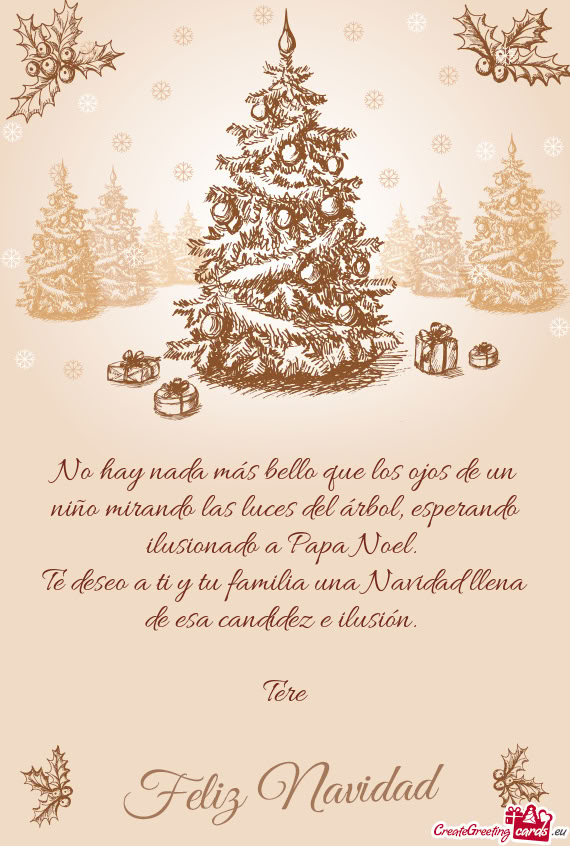 No hay nada más bello que los ojos de un niño mirando las luces del árbol