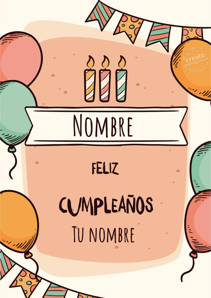 Nombre  Tu nombre