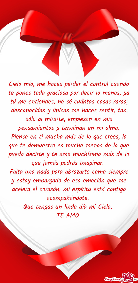 Ntiendes, no sé cuántas cosas raras, desconocidas y únicas me haces sentir, tan sólo al mirarte