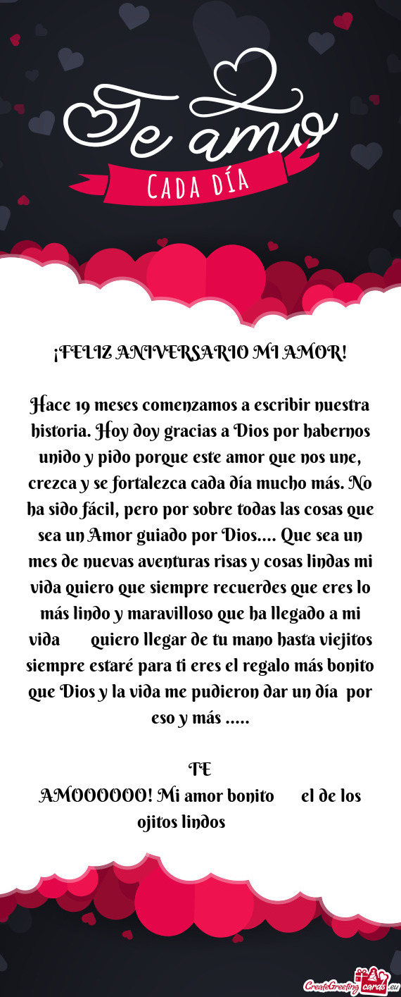 O por sobre todas las cosas que sea un Amor guiado por Dios.... Que sea un mes de nuevas aventuras r