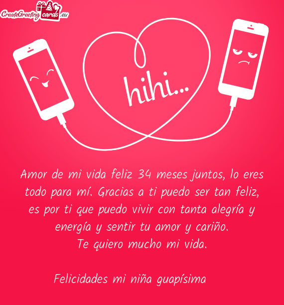 Or ti que puedo vivir con tanta alegría y energía y sentir tu amor y cariño