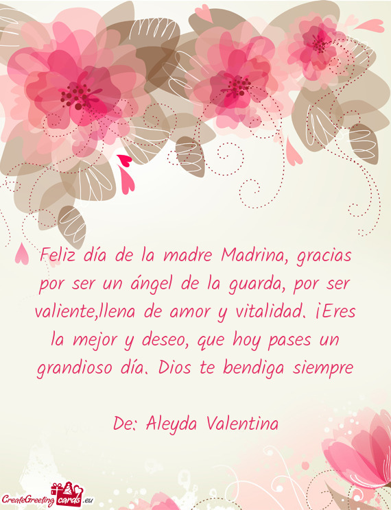 Or y vitalidad. ¡Eres la mejor y deseo, que hoy pases un grandioso día. Dios te bendiga siempre