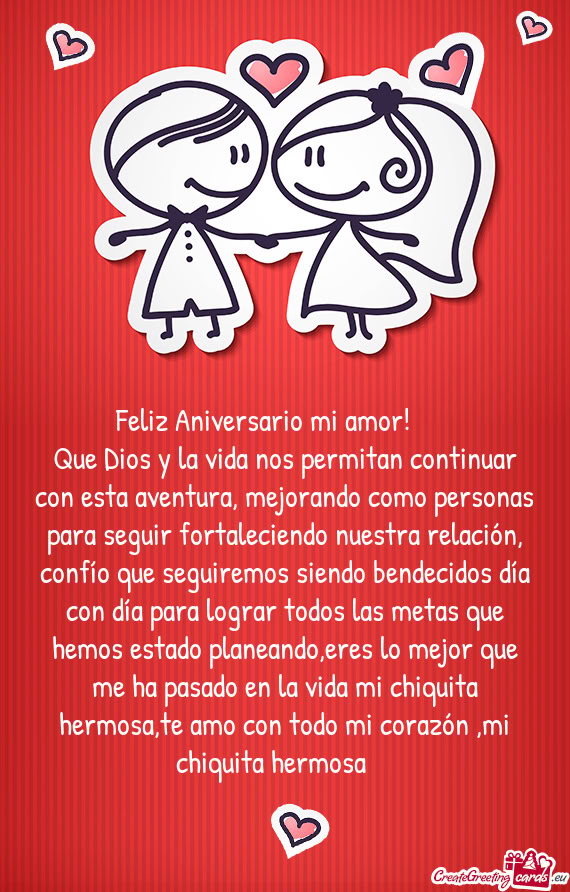 Os las metas que hemos estado planeando,eres lo mejor que me ha pasado en la vida mi chiquita hermos