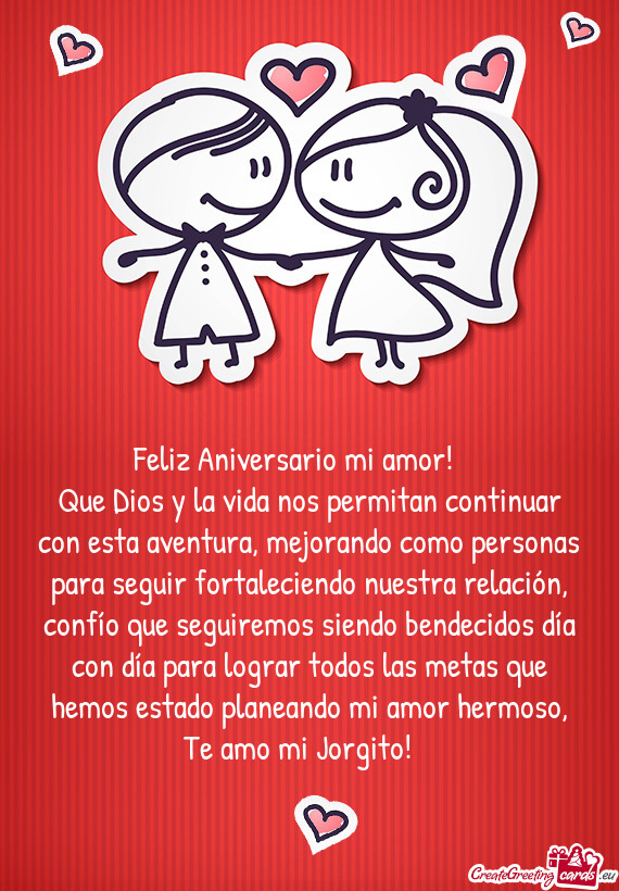 Os las metas que hemos estado planeando mi amor hermoso, Te amo mi Jorgito!💟😘😘