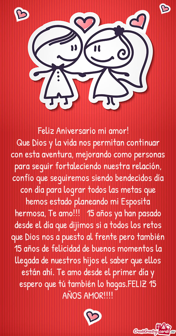 Os las metas que hemos estado planeando mi Esposita hermosa, Te amo!!!💟😘😘15 años ya han pa