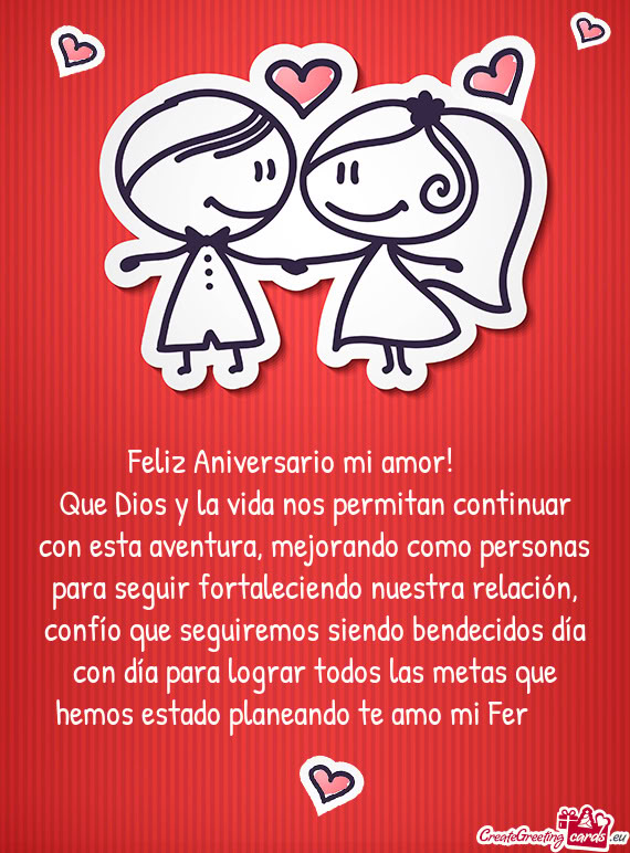 Os las metas que hemos estado planeando te amo mi Fer 🥰😍💟