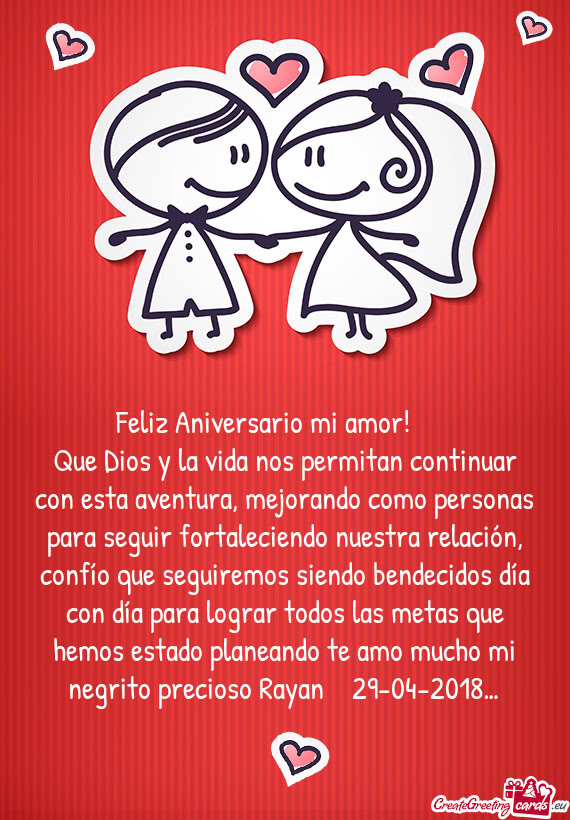 Os las metas que hemos estado planeando te amo mucho mi negrito precioso Rayan🥰😍💟 29-04-201