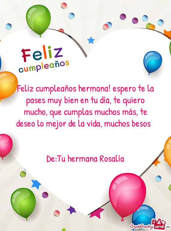 Os más, te deseo lo mejor de la vida, muchos besos 😘 😘 🎂🎊🎉🥂🎁