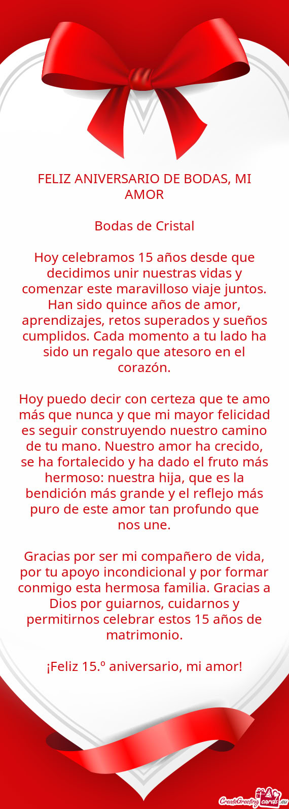Oso: nuestra hija, que es la bendición más grande y el reflejo más puro de este amor tan profundo