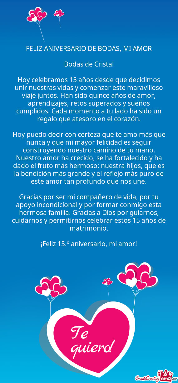 Oso: nuestra hijos, que es la bendición más grande y el reflejo más puro de este amor tan profund