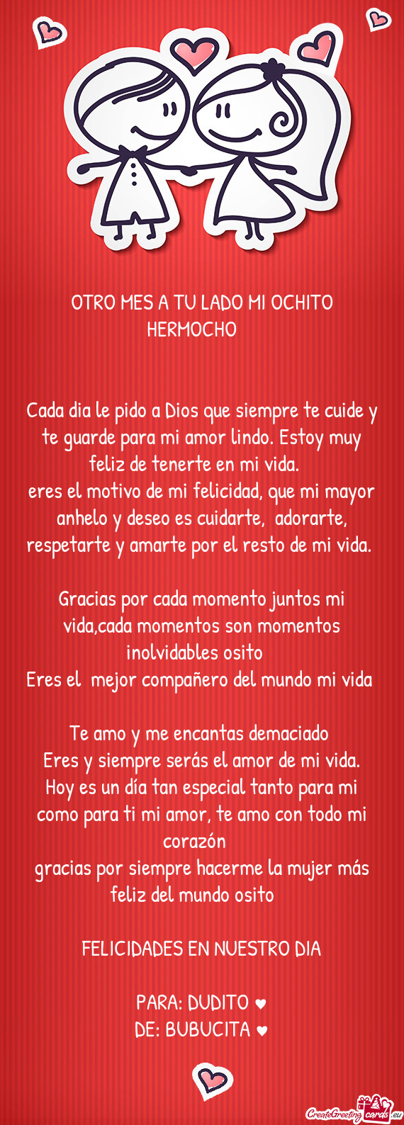 OTRO MES A TU LADO MI OCHITO HERMOCHO 😍🤗😘