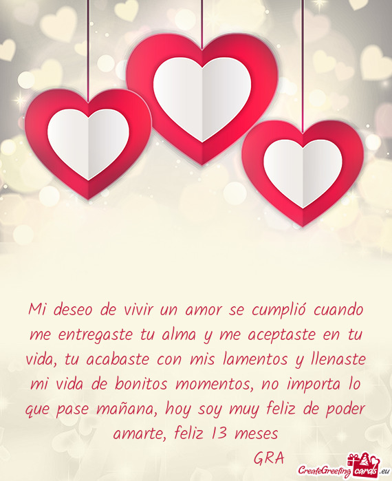 Oy muy feliz de poder amarte, feliz 13 meses