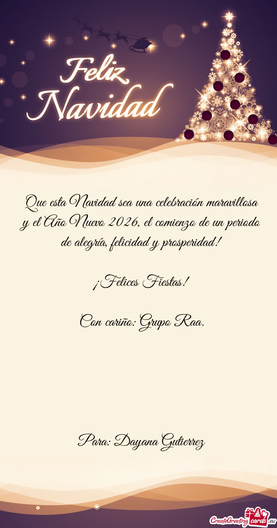 Para: Dayana Gutierrez