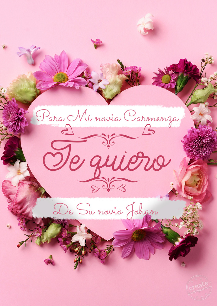 Para Mí novia Carmenza De Su novio Johan