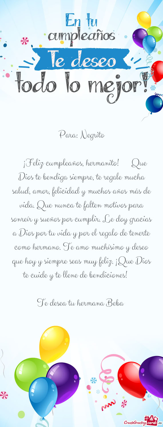 Para: Negrito