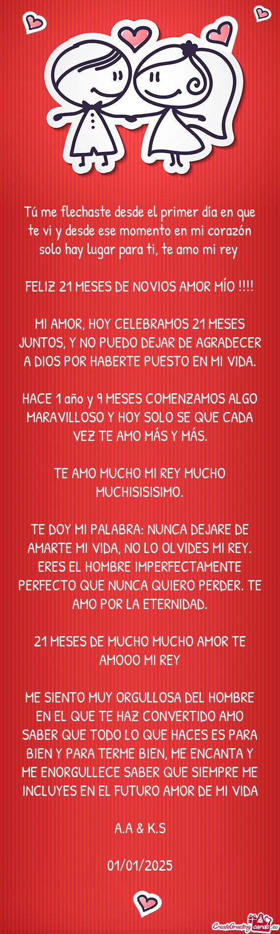 Para ti, te amo mi rey