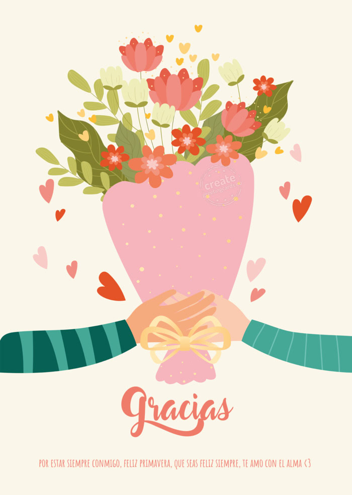 Por estar siempre conmigo, feliz primavera, que seas feliz siempre, te amo con el alma <3