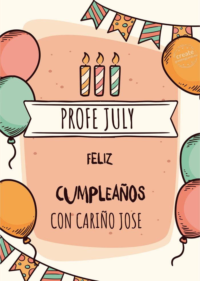 PROFE JULY CON CARIÑO JOSE