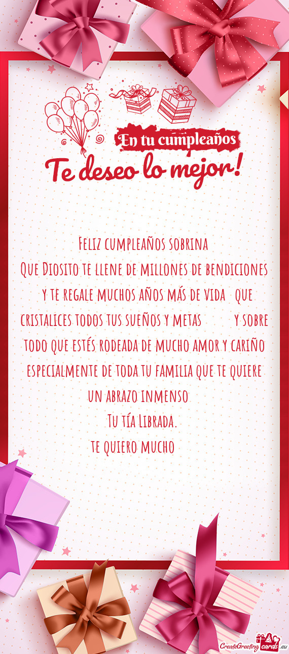 Que Diosito te llene de millones de bendiciones 🙏y te regale muchos años más de vida 💝que cr