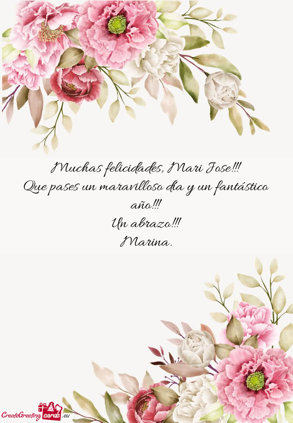 Que pases un maravilloso día y un fantástico año