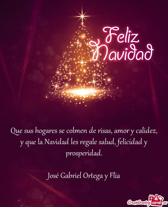 Que sus hogares se colmen de risas, amor y calidez, y que la Navidad les regale salud, felicidad y p