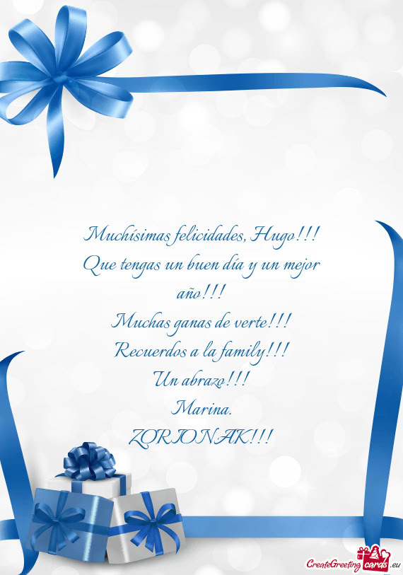 Que tengas un buen día y un mejor año