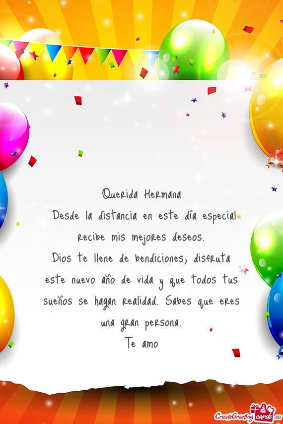 Querida Hermana