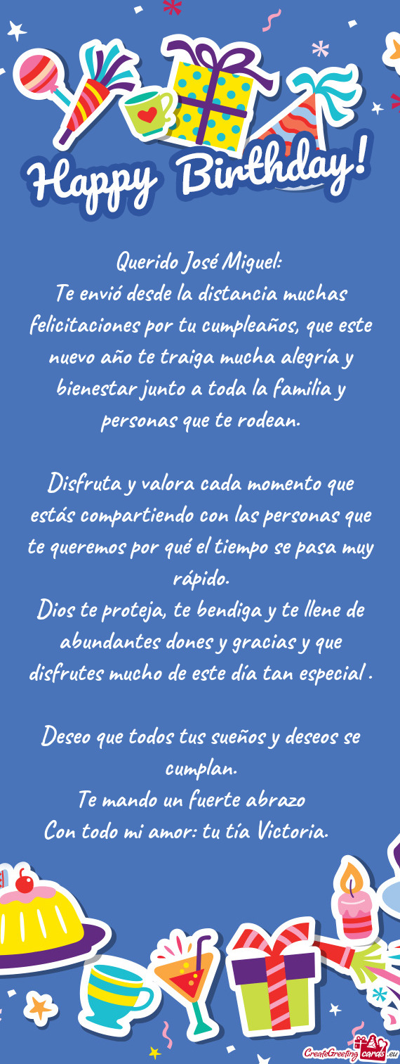 Querido José Miguel