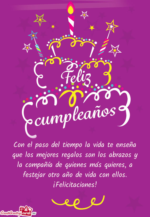 Quienes más quieres, a festejar otro año de vida con ellos. ¡Felicitaciones