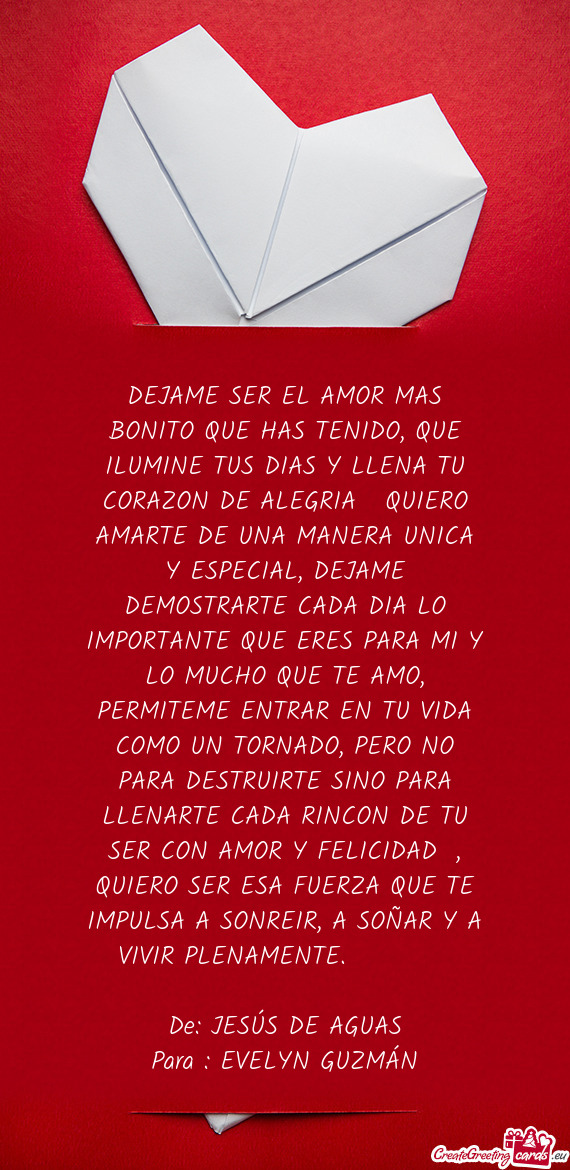 QUIERO AMARTE DE UNA MANERA UNICA Y ESPECIAL, DEJAME DEMOSTRARTE CADA DIA LO IMPORTANTE QUE ERES PA