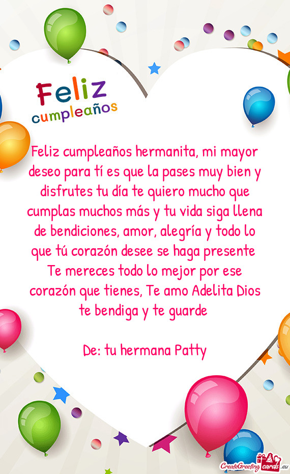 Quiero mucho que cumplas muchos más y tu vida siga llena de bendiciones, amor, alegría y todo lo