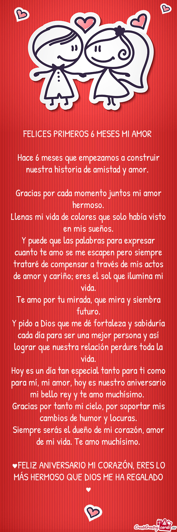 R a través de mis actos de amor y cariño; eres el sol que ilumina mi vida