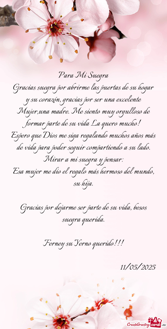 R,una madre. Me siento muy orgulloso de formar parte de su vida La quero mucho