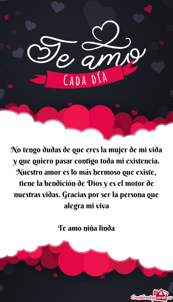 Racias por ser la persona que alegra mi viva