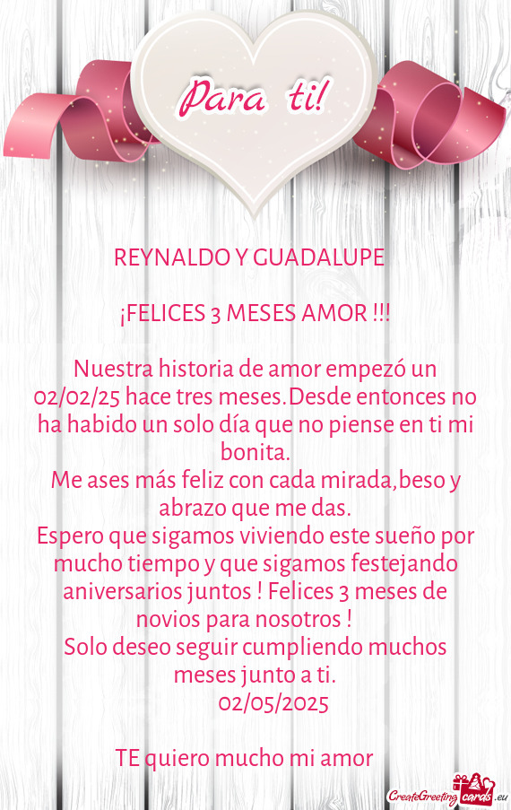 REYNALDO Y GUADALUPE ❤️