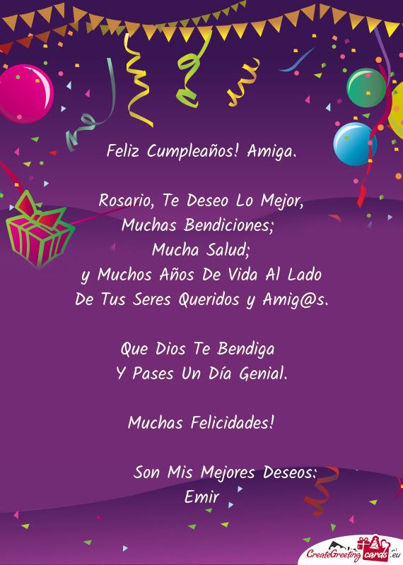 Rosario, Te Deseo Lo Mejor